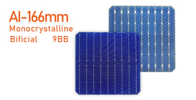 166mm 9bb mono solar cells bificial