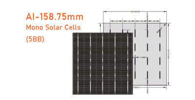 158.75mm mono solar cell 5bb 3